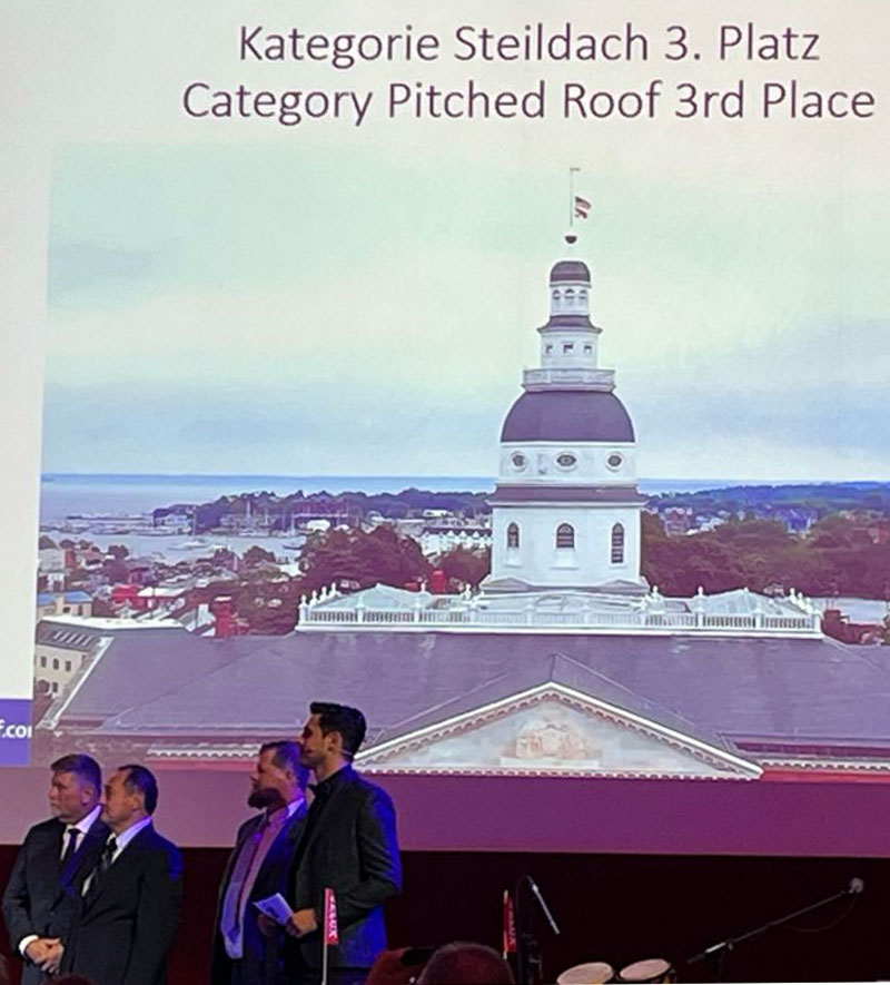 Durable Slate's 3rd place winner at the 2023 International Federation for the Roofing Trades Congress and Award Competition in Bolzano, Italy. Durable Slate's 3rd place winner at the 2023 International Federation for the Roofing Trades Congress and Award Competition in Bolzano, Italy.