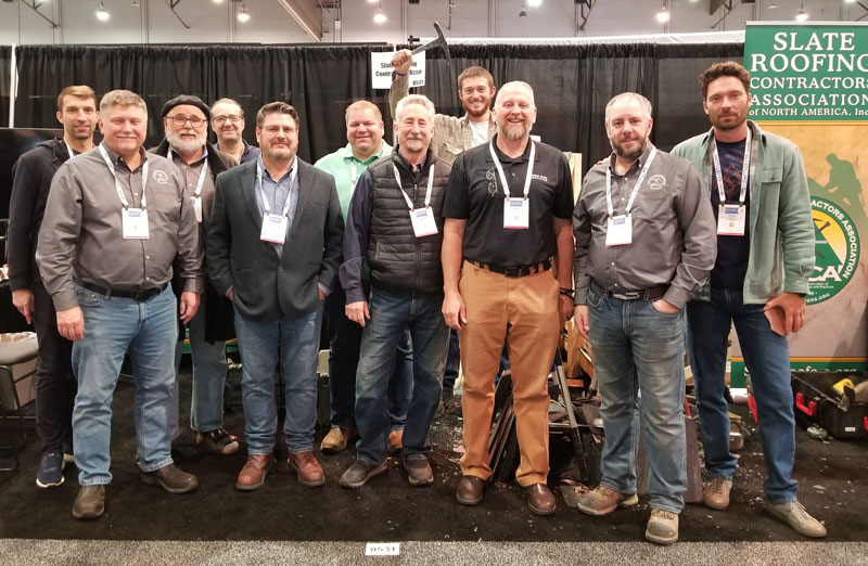 The Slate Roofing Contractors Association of North America had a double booth at the 2024 International Roofing  The Slate Roofing Contractors Association of North America had a double booth at the 2024 International Roofing 
Expo in Las Vegas, Nevada!